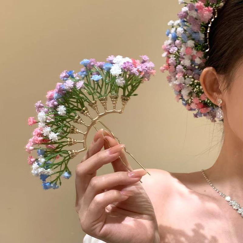 Tech Accessories Women - Artificial Flower Bridal Wedding Hairpin U