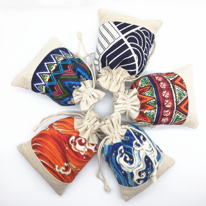 Ethnic Style Drawstring Bag Je - Travel Cable Organizer のレビューと価格