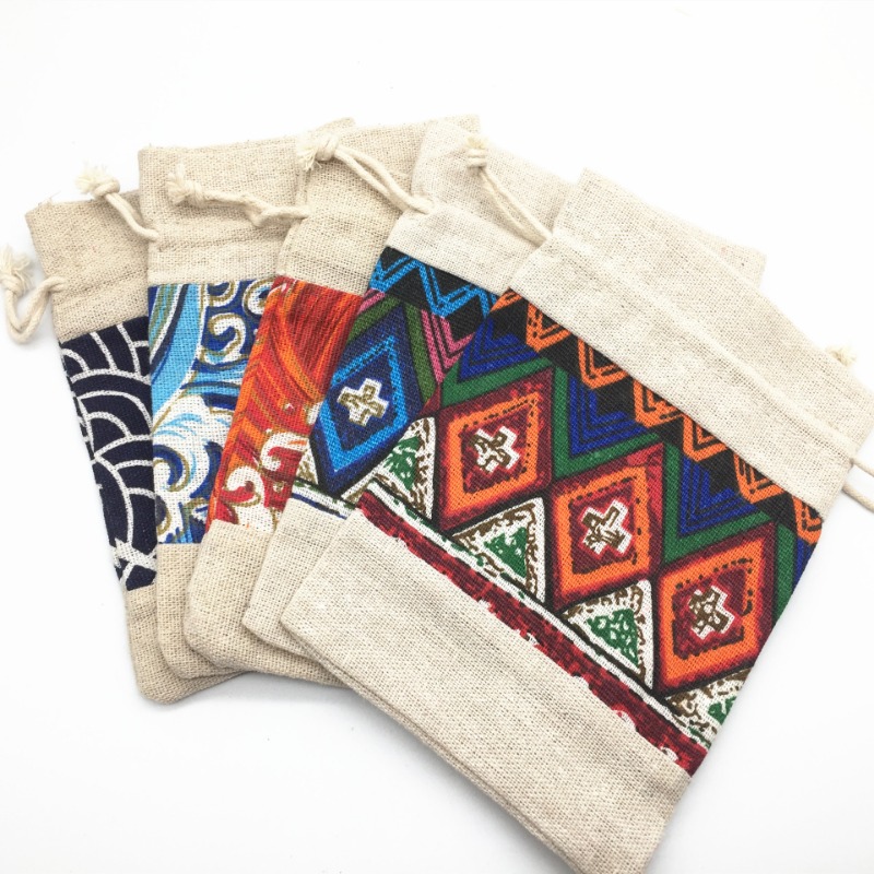 Ethnic Style Drawstring Bag Je - Travel Cable Organizer のレビューと価格