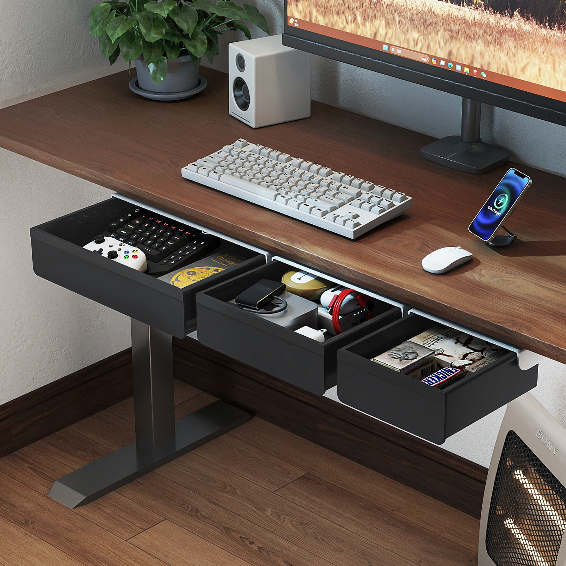 No Drill Multi Size Translucen - Tech Accessories Storage のレビューと価格