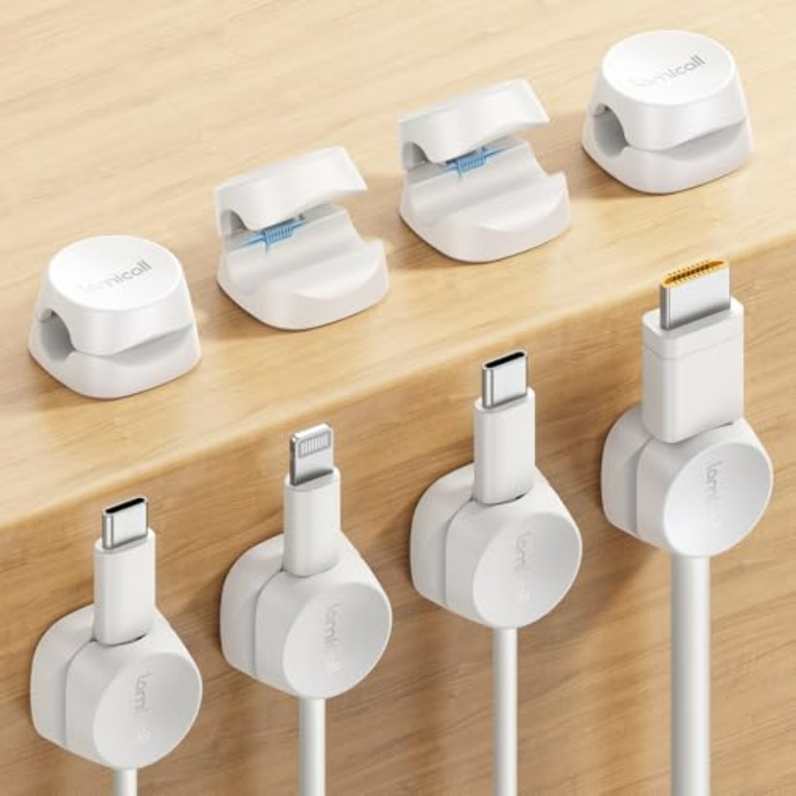 8 Pack Cord Organizer, [1s Loc - Desk Cable Clip のレビューと価格