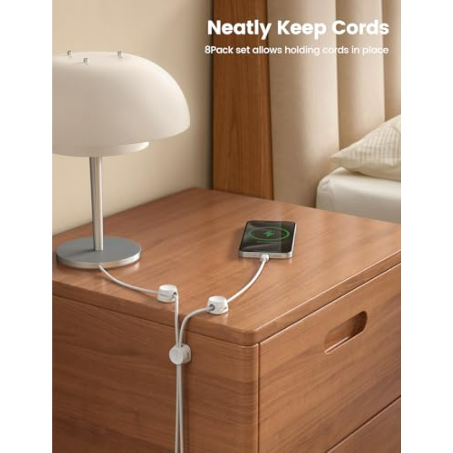 8 Pack Cord Organizer, [1s Loc - Desk Cable Clip のレビューと価格