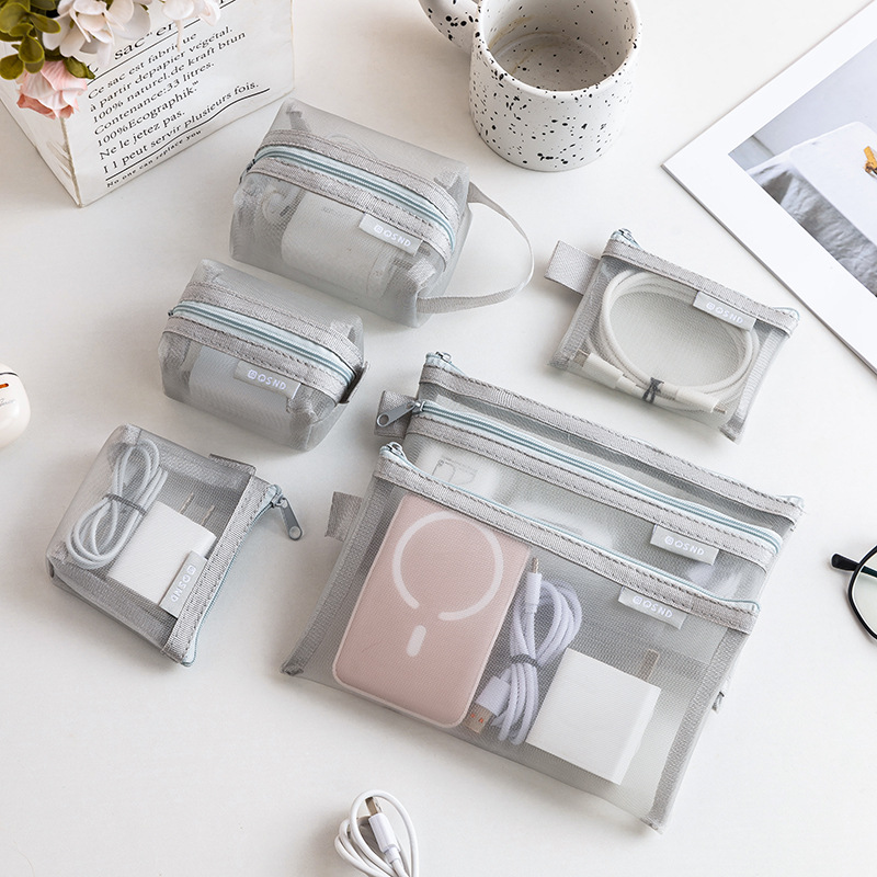 Transparent mesh data cable st - Travel Cable Organizer のレビューと価格