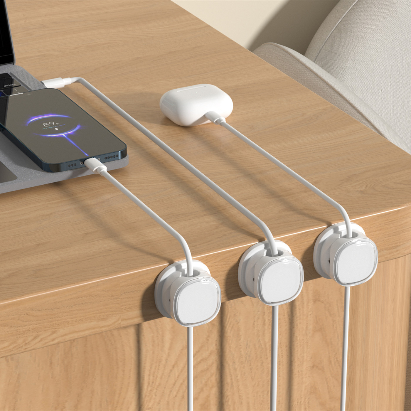 3/6/8/12PCS Magnetic Cable Cli - Desk Cable Clip のレビューと価格