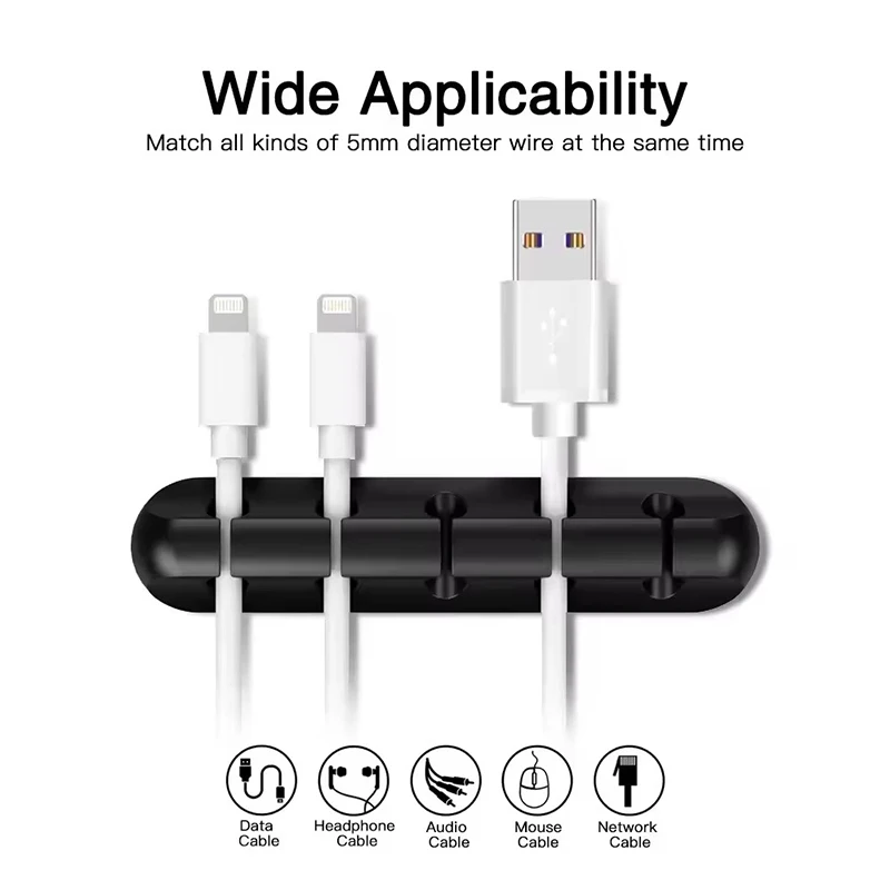 Silicone USB Cable Clip Winder - Desk Cable Clip のレビューと価格