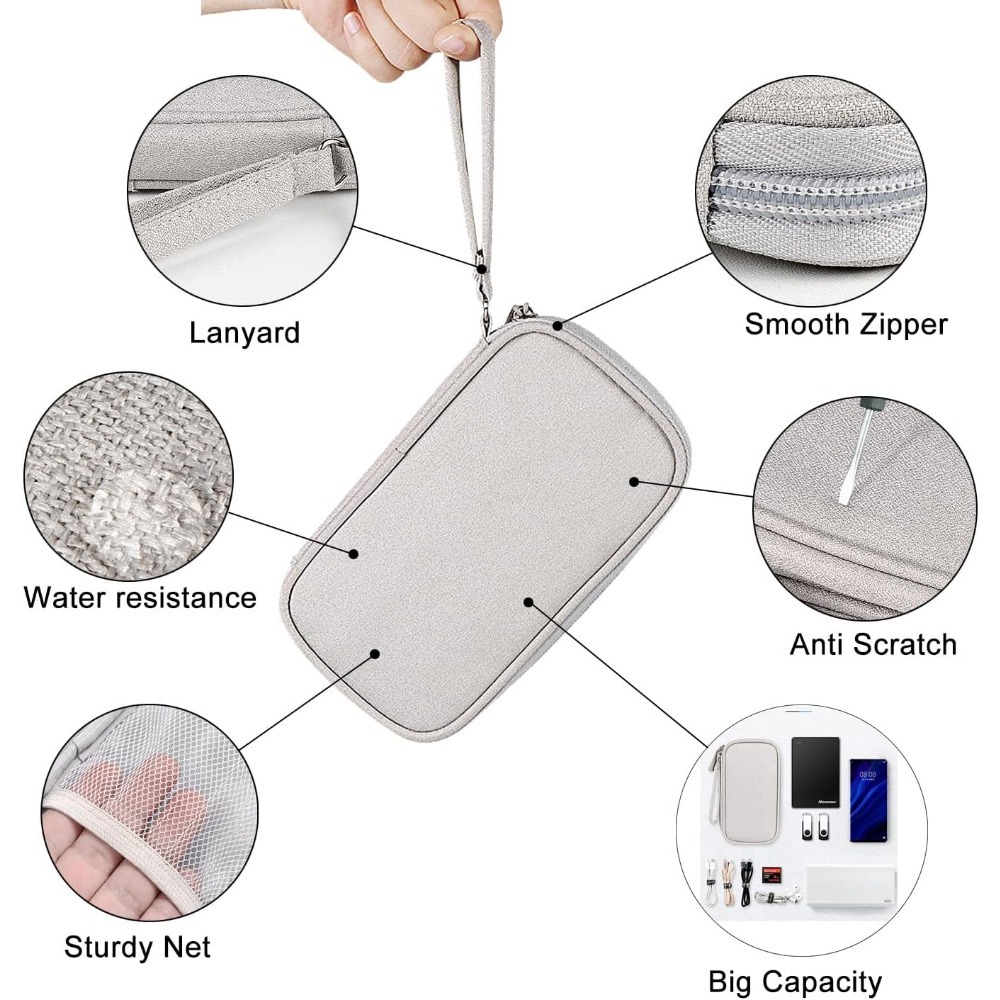 Portable Double Layer Electron - Tech Accessories Storage のレビューと価格