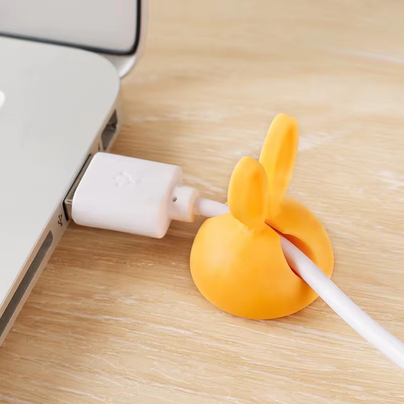Cute Rabbit Ear Cable Manager  - Desk Cable Clip のレビューと価格