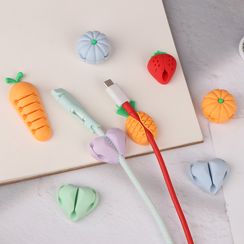 2/4Pcs Cute Love Pineapple Cab - Desk Cable Clip のレビューと価格