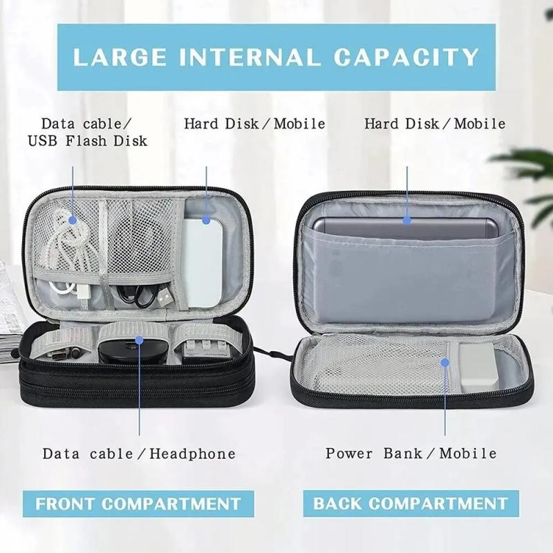 1PCS Grey/Black/Pink/Navy NEW  - Travel Cable Organizer のレビューと価格