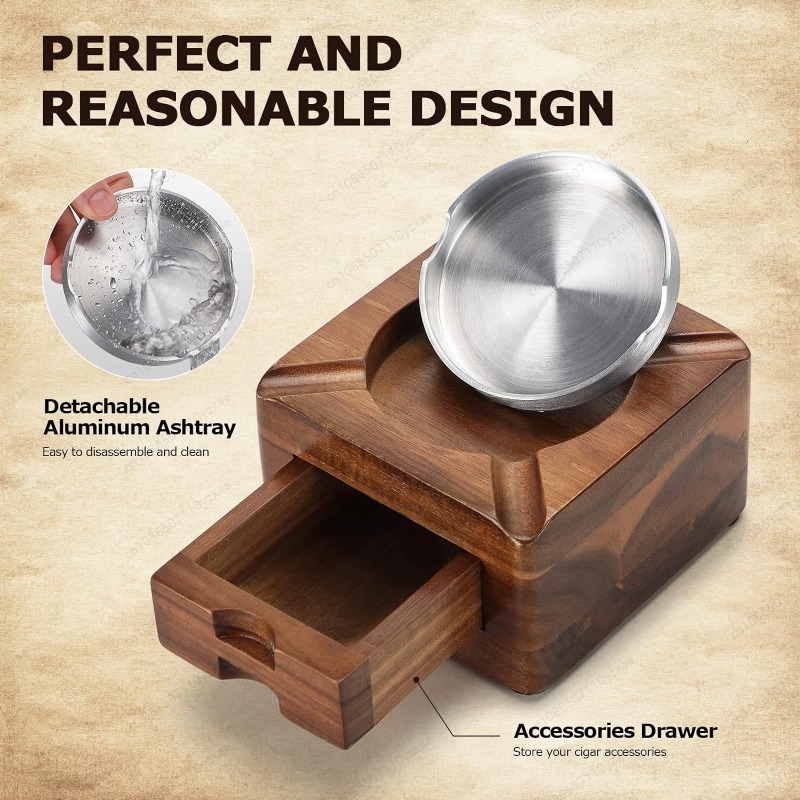 Wooden Cigar Ashtray with Phon - Tech Accessories For A Tablet のレビューと価格