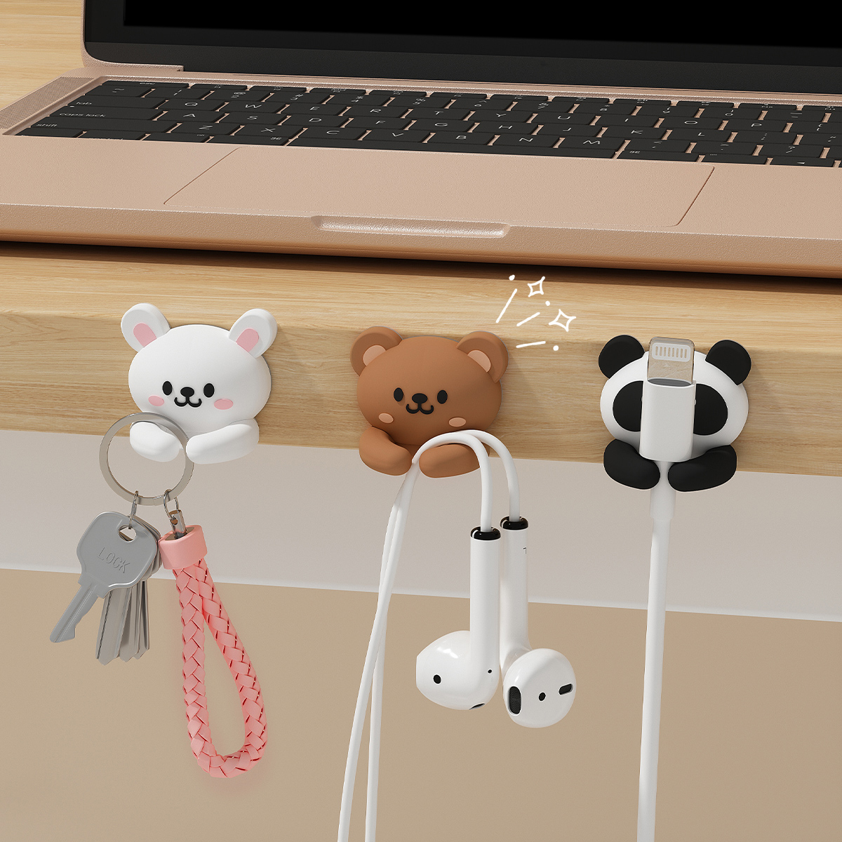 2/3pcs Cute Cartoon Desktop Ca - Desk Cable Clip のレビューと価格