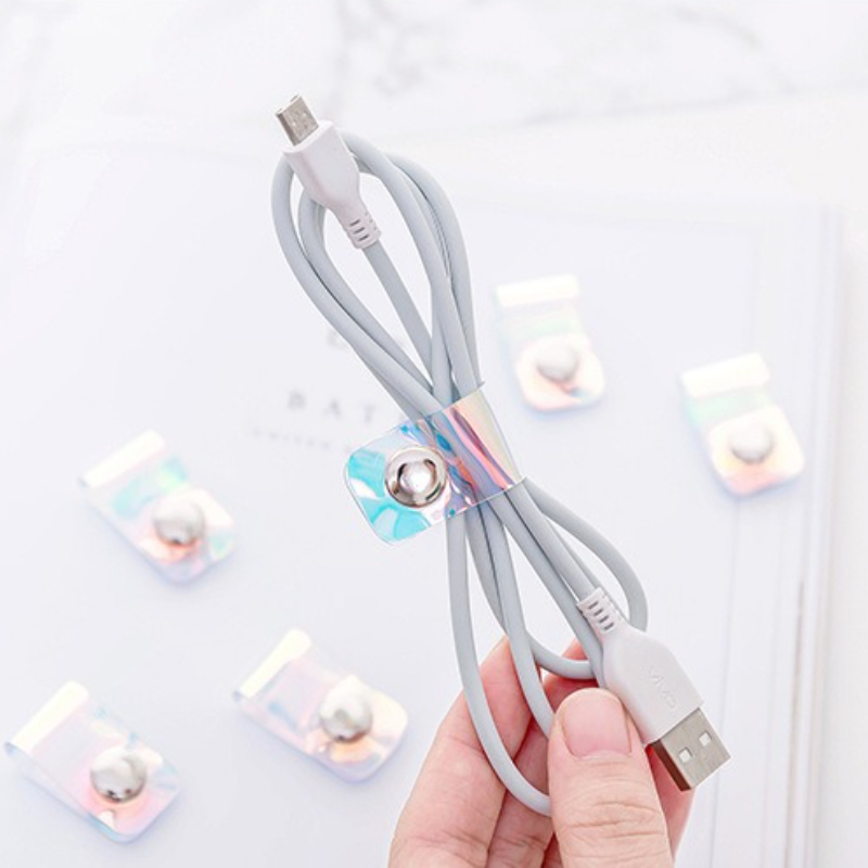 5Pcs INS Laser PVC Starp Data  - Travel Cable Organizer のレビューと価格