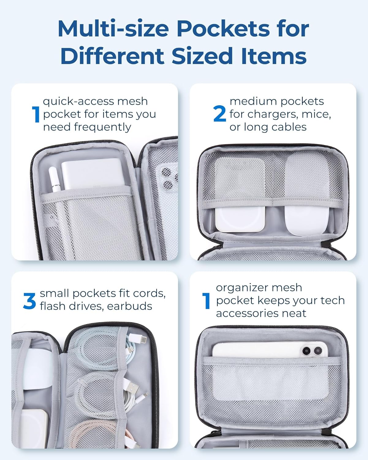 Electronics Organizer Travel C - Tech Accessories Images のレビューと価格
