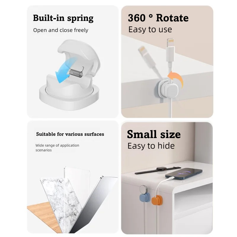 adhesive cable organizer Cable - Desk Cable Clip のレビューと価格