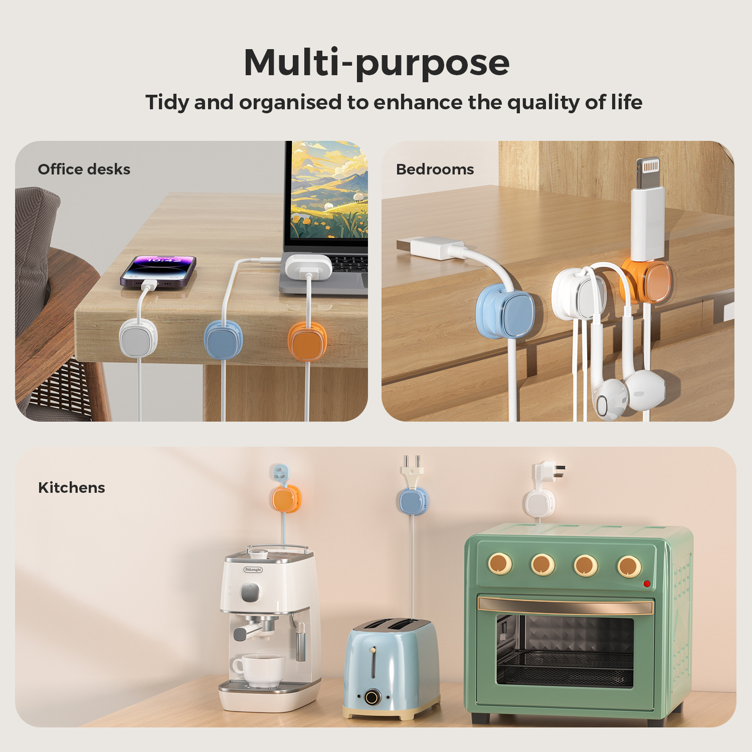 adhesive cable organizer Cable - Desk Cable Clip のレビューと価格