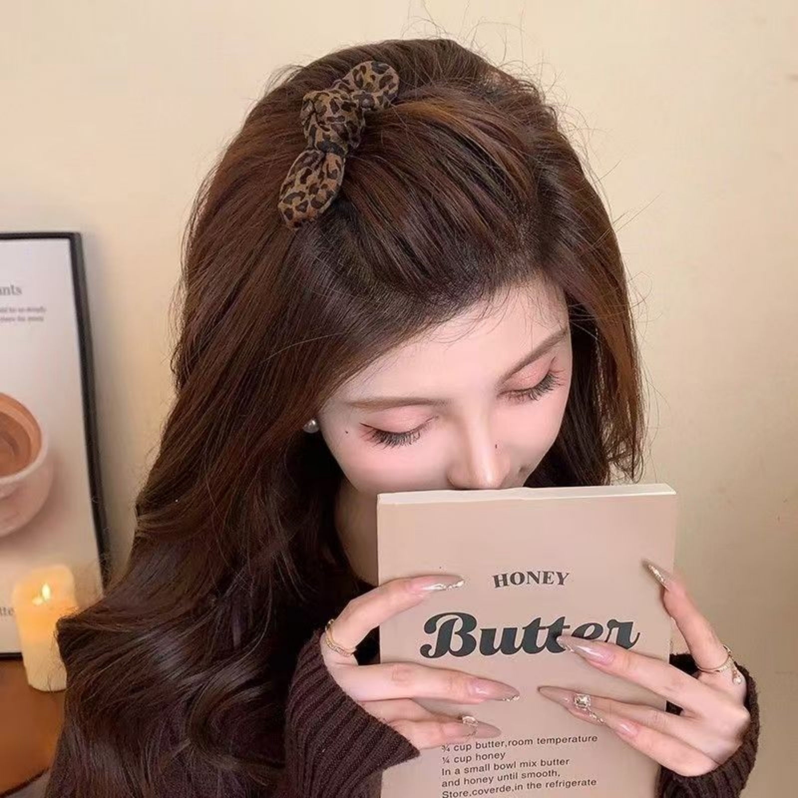 1PCLeopard Print Bow Hair Comb - Tech Accessories Women のレビューと価格