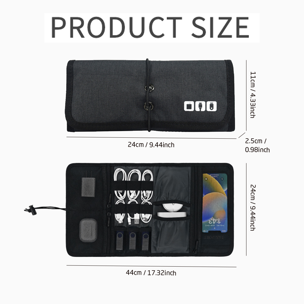 Tech Organizer Bag Cable Stora - Tech Accessories Storage のレビューと価格
