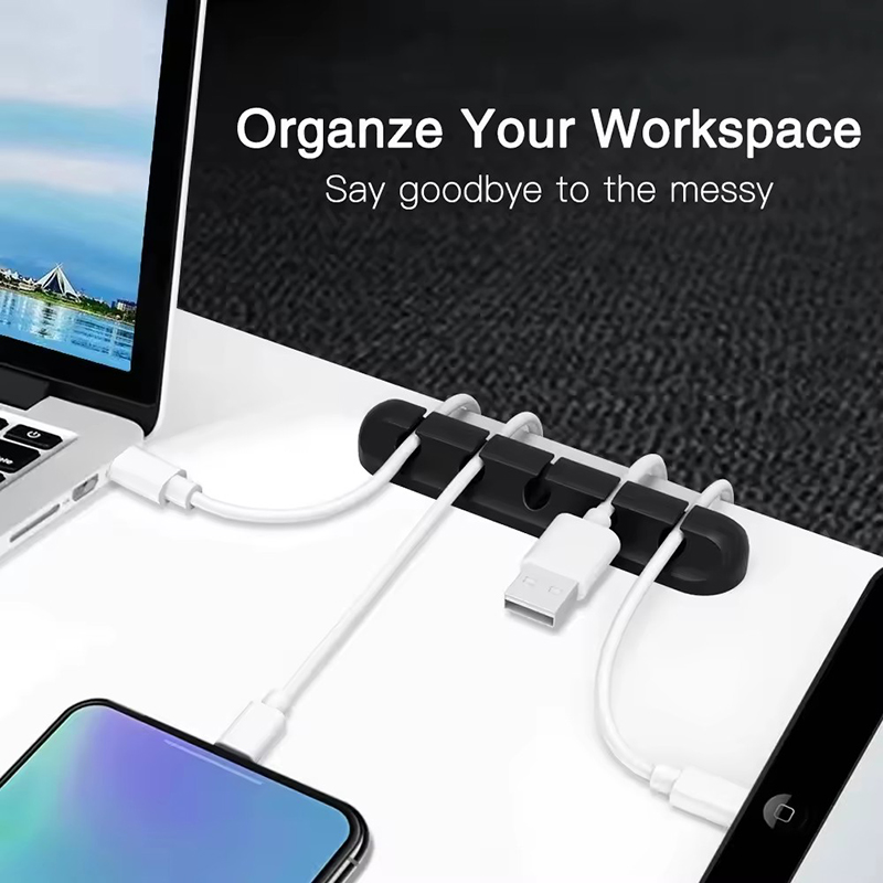 Silicone USB Cable Clip Winder - Desk Cable Clip のレビューと価格