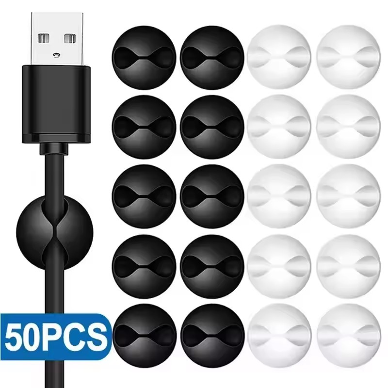 5/50Pcs Desktop Wall Cable Cli - Desk Cable Clip のレビューと価格