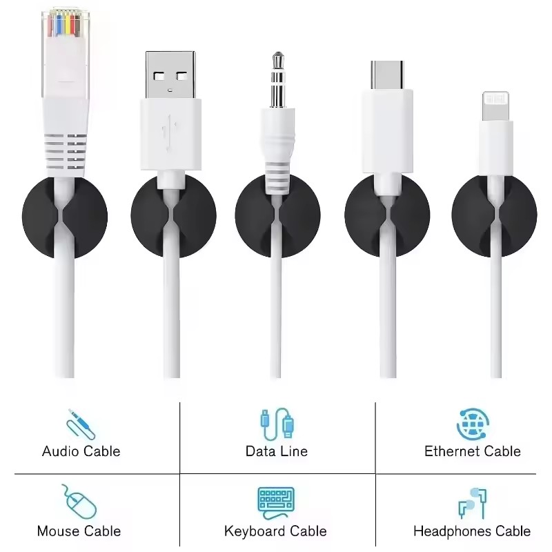 5/50Pcs Desktop Wall Cable Cli - Desk Cable Clip のレビューと価格