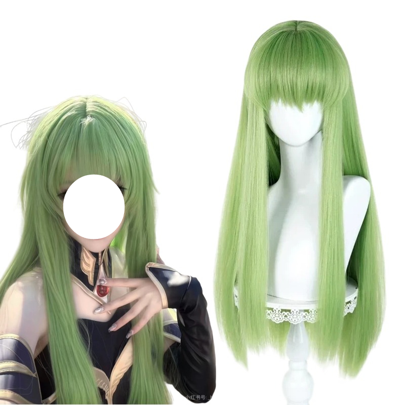 Anime CC Cosplay Green Wig Lon - Tech Accessories Women のレビューと価格