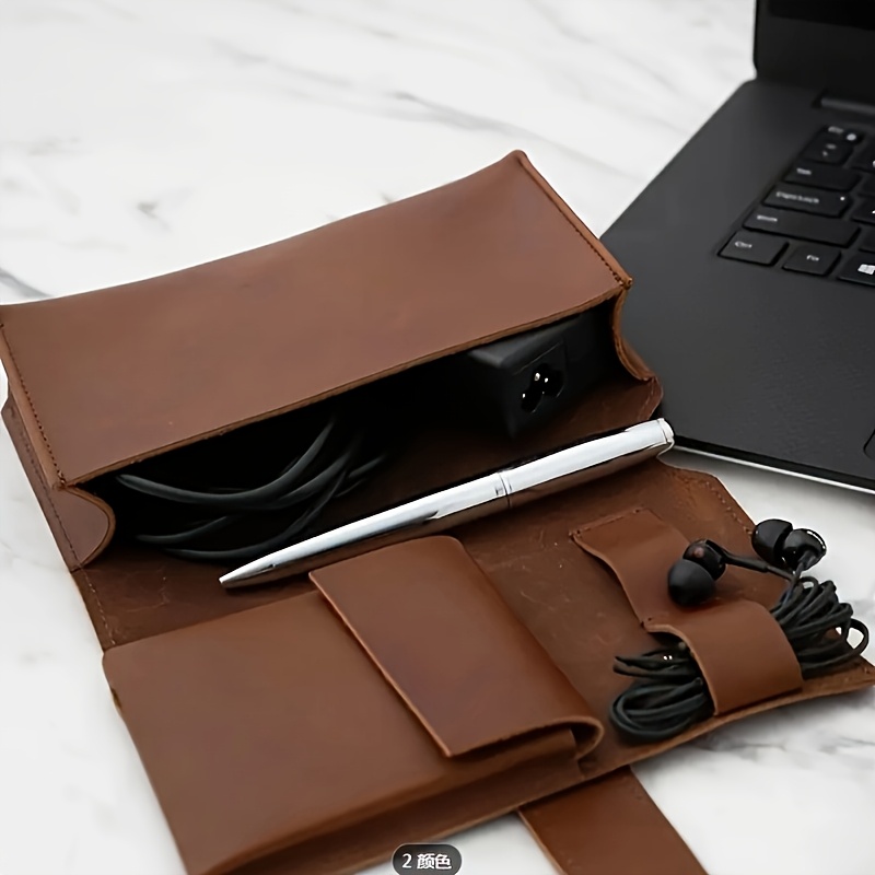1pc PU Leather Multi-Compartme - Tech Accessories Storage のレビューと価格