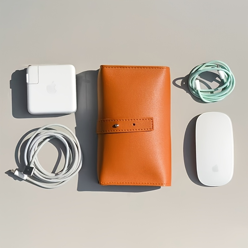 1pc PU Leather Multi-Compartme - Tech Accessories Storage のレビューと価格