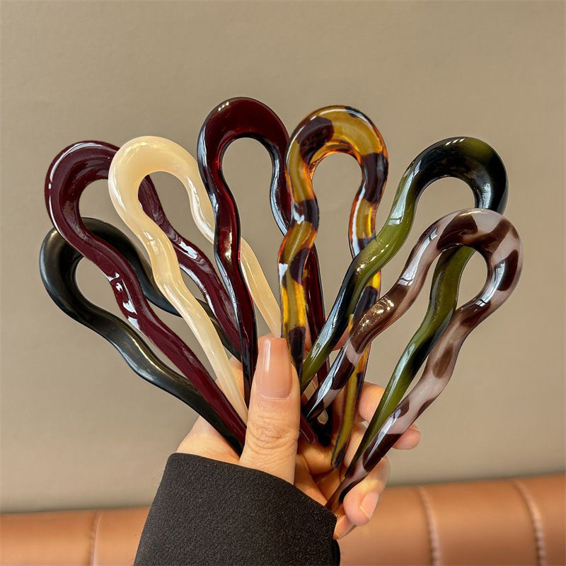 Elegant Acrylic U-shaped Hairp - Tech Accessories Women のレビューと価格
