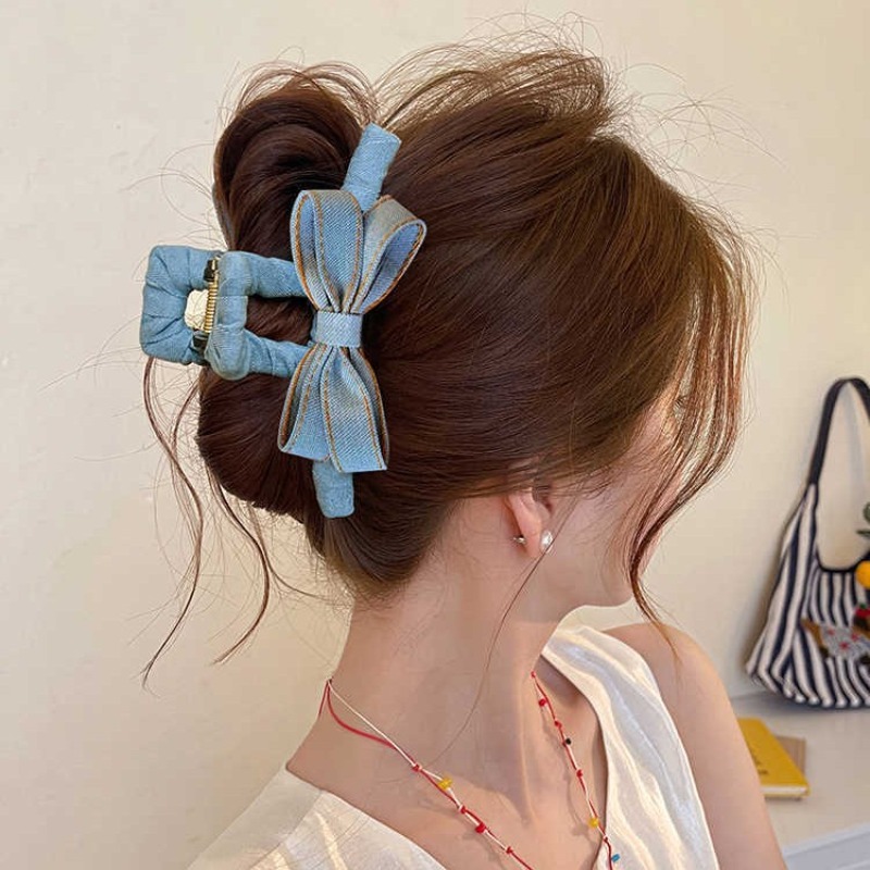 Autumn Winter Denim Bow Hair C - Hi Tech Accessories のレビューと価格