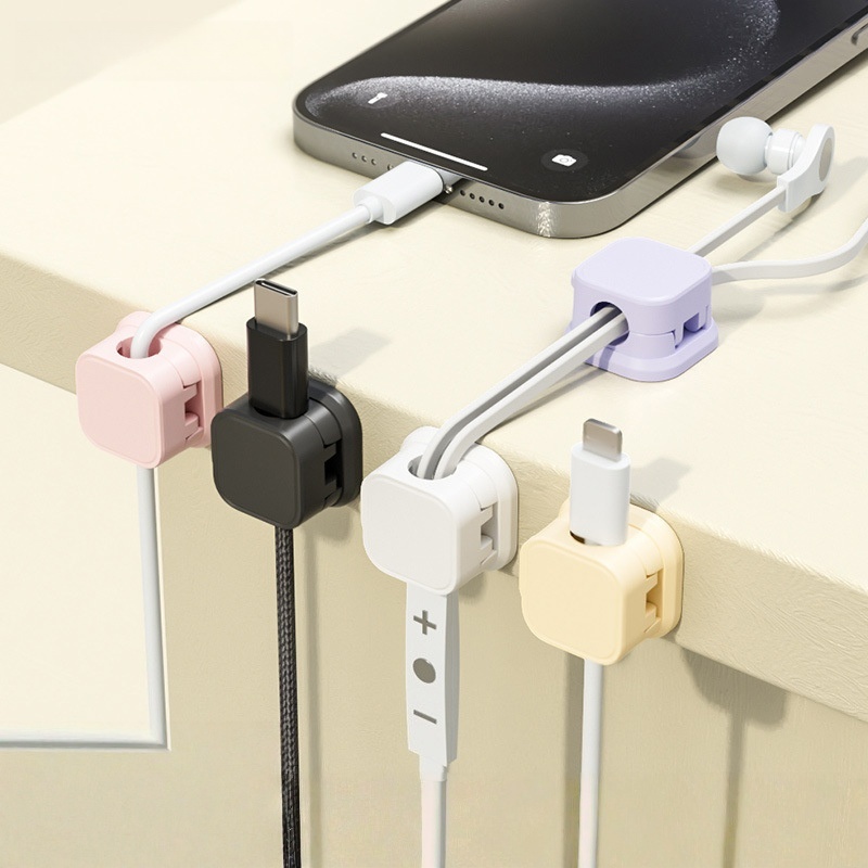 Multi Color Magnetic Cable Man - Desk Cable Clip のレビューと価格